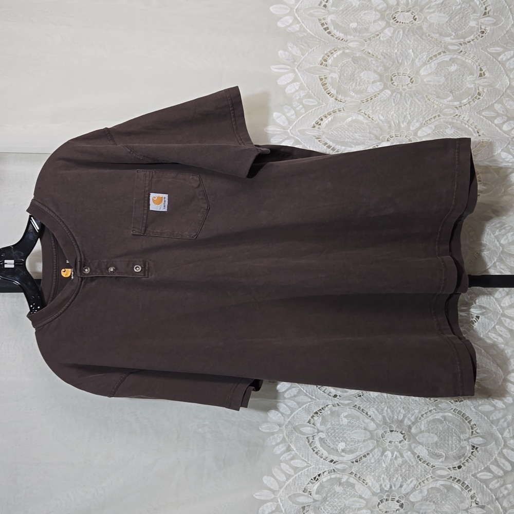 Brown Carhartt Work Shirt size X-Large